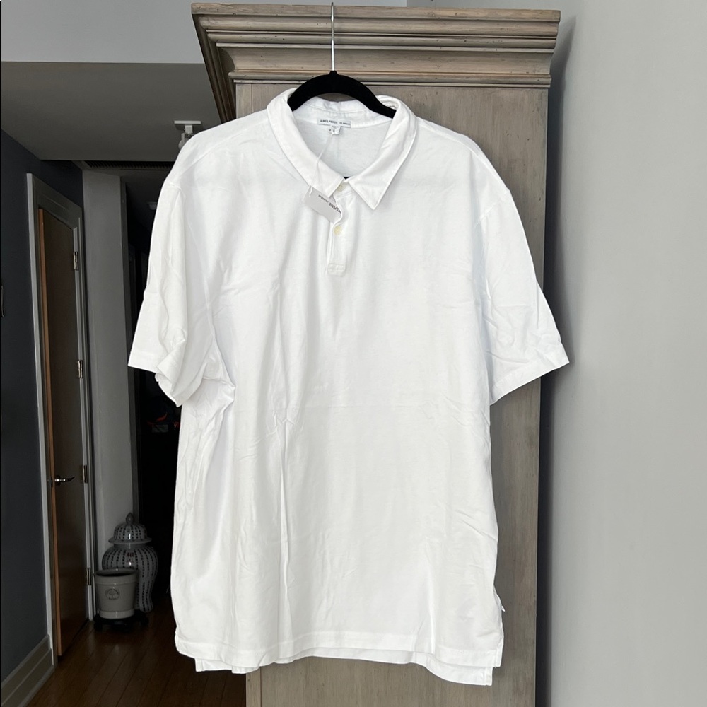 James Perse White Men's Polo Shirt